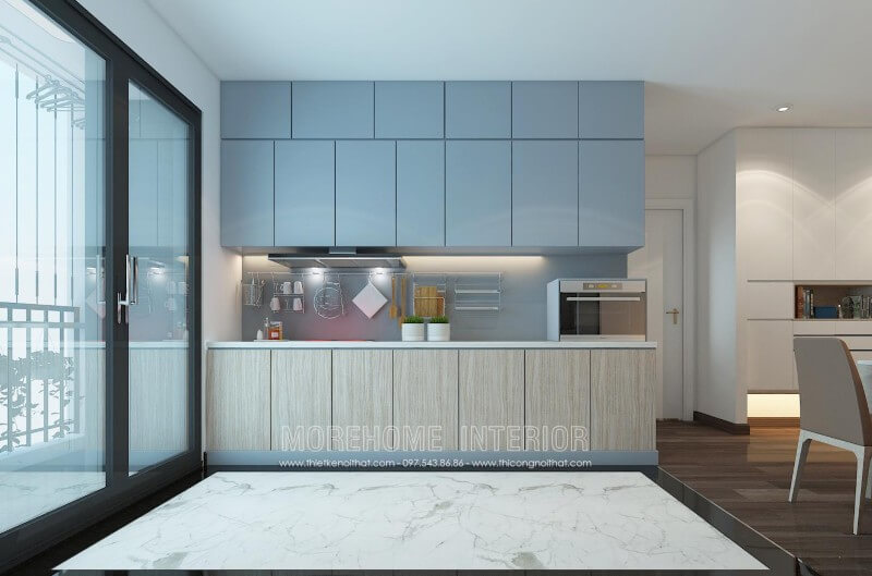 Bạn đang tìm kiếm một mẫu tủ bếp đẹp dành cho dành cho nhà phố của mình thì đừng nên bỏ qua mẫu tủ bếp hiện đại gỗ Acrylic này nhé! Tủ bếp acrylic