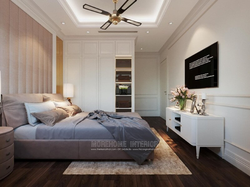 Mẫu giường ngủ hiện đại bọc nỉ cao cấp ấn tượng Mẫu thiết kế nội thất chung cư đẹp