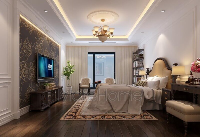 Phòng ngủ bố mẹ ấn tượng với mẫu giường ngủ cao cấp Mẫu thiết kế nội thất chung cư đẹp