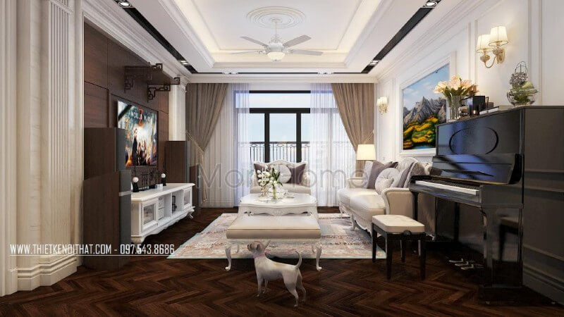 Thiết kế nội thất chung cư Royal city sang trọng Nội thất chung cư tân cổ điển đẹp